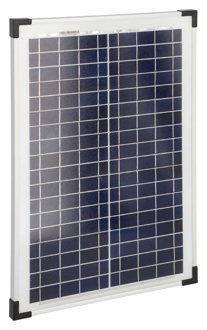 375256+10 Solarmodul 25W mit Halterung, Frontansicht.